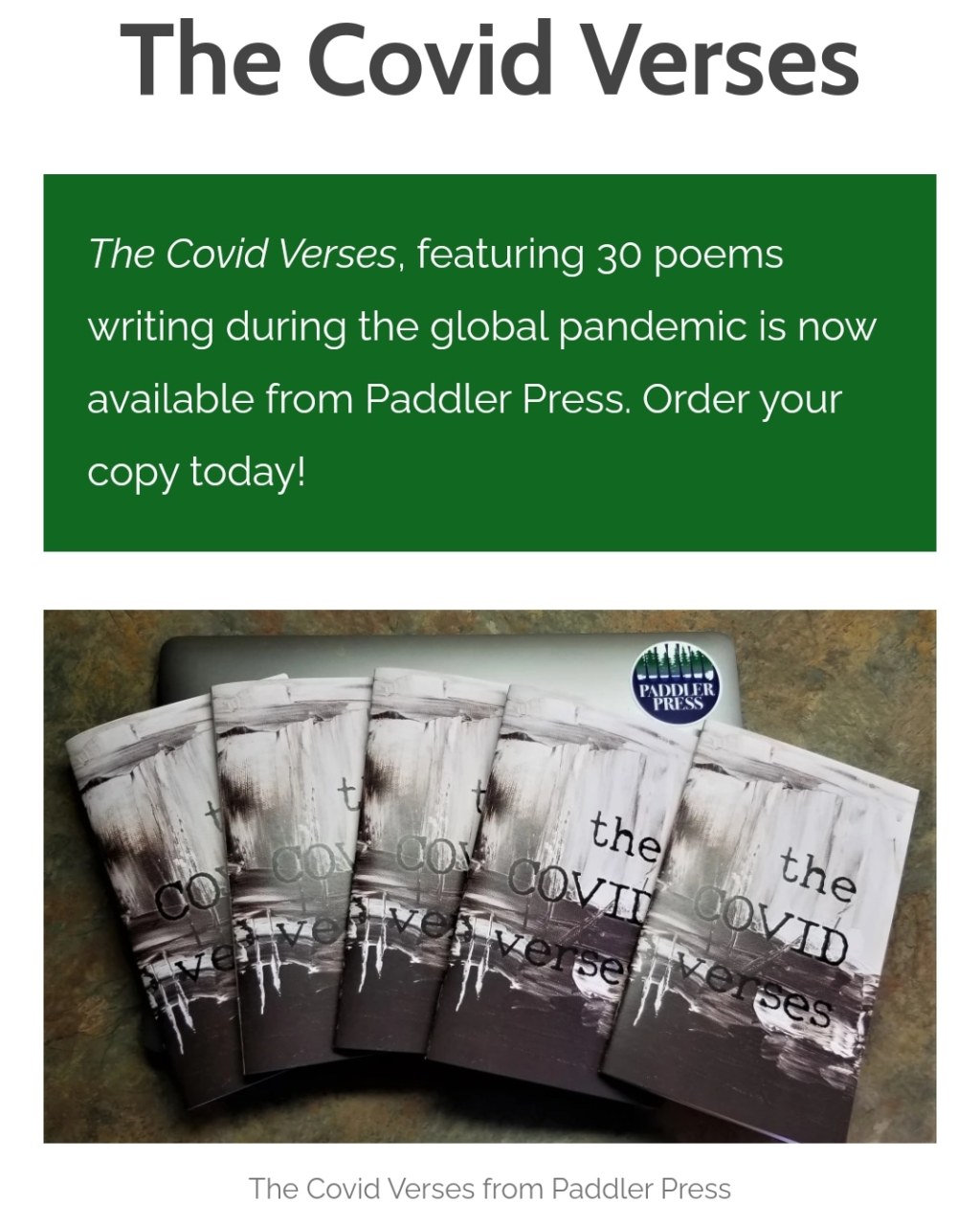 Covid Verses/Paddler Press